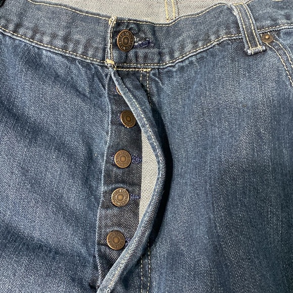 Levi’s 501 button fly jeans. 42x30 - Picture 3 of 5
